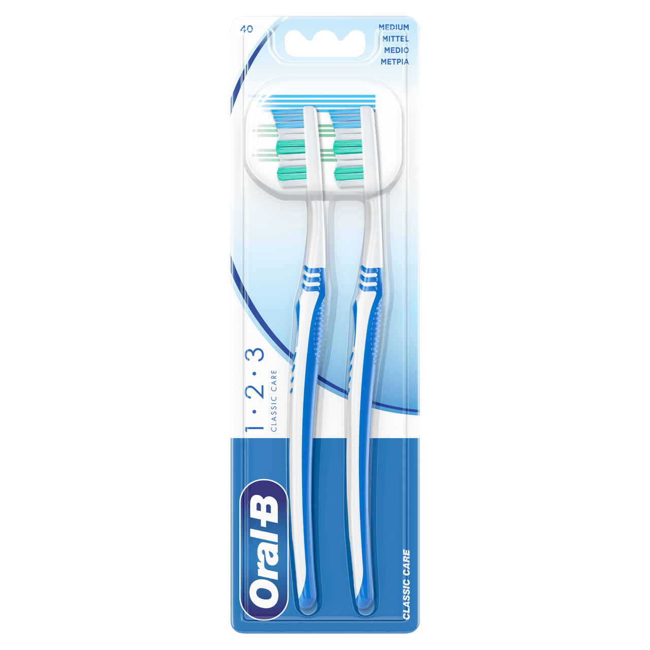 Oral-B 123 Classic Care Toothbrush Twin Pack Image 1