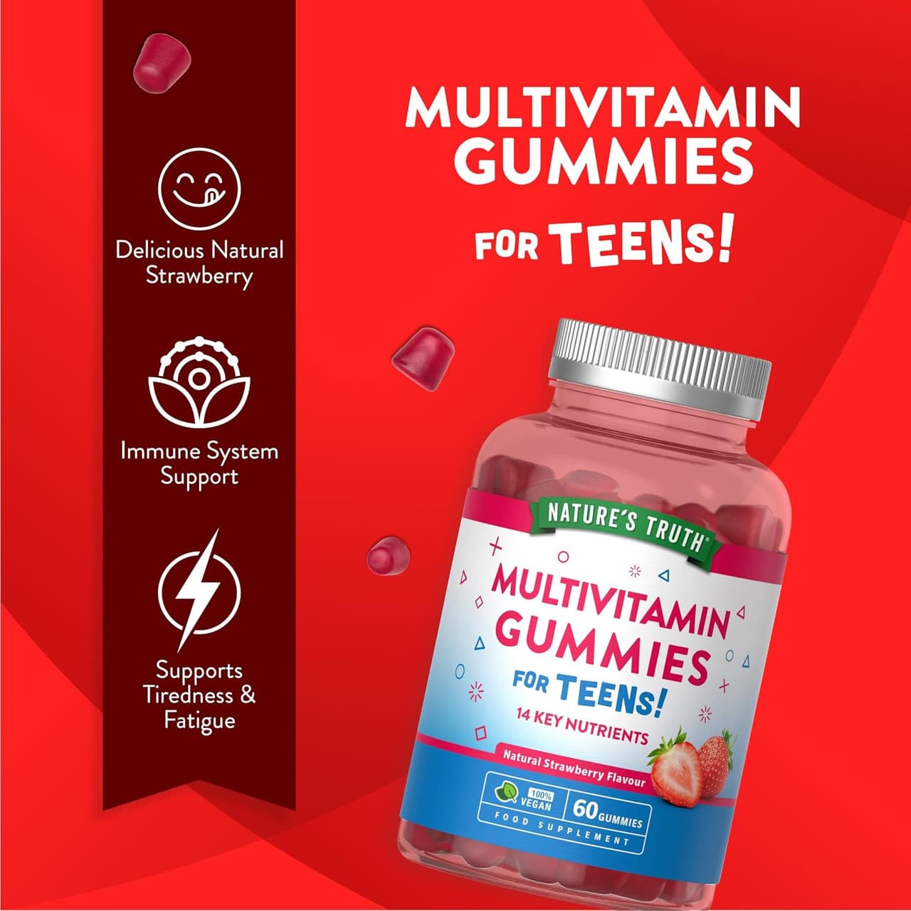 Nature's Truth Teen Multivitamin Natural Strawberry Flavour 60 Gummies Image https://cdn11.bigcommerce.com/s-g585yu857h/images/stencil/1280w/products/5420/37959/81uGTW3KadL._AC_SL1500___11986.1787328430.jpg1