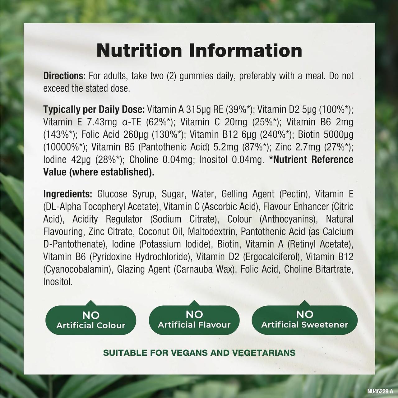 Nature's Truth Hair Skin & Nails Natural Raspberry Flavour 60 Gummies Image https://cdn11.bigcommerce.com/s-g585yu857h/images/stencil/1280w/products/5423/37944/81AEzfo6wML._AC_SL1500___82477.1787327799.jpg1