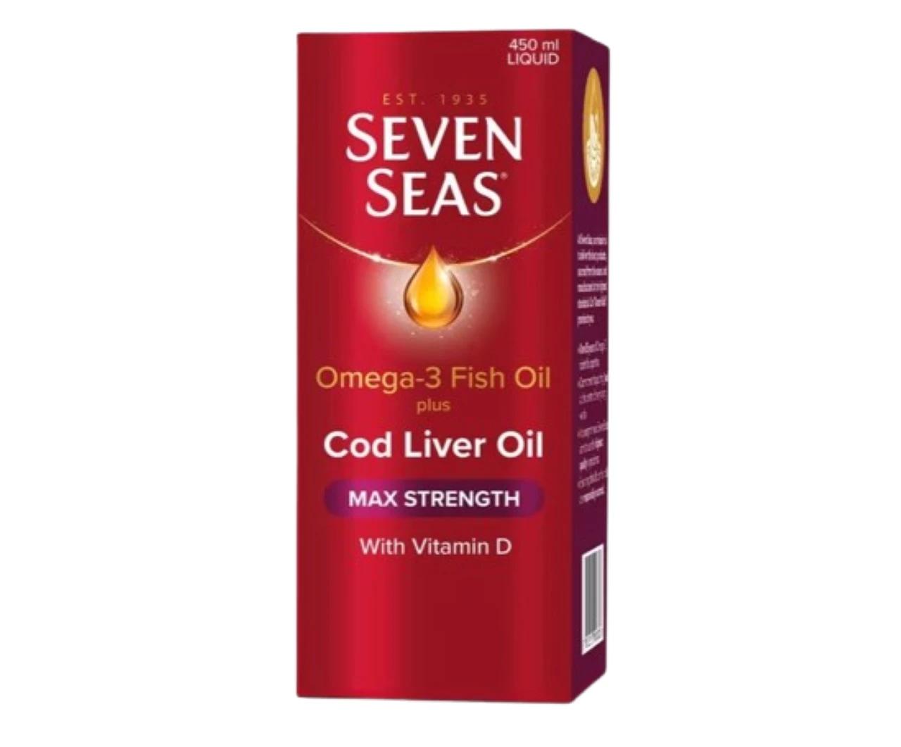 Seven Seas Max Strength Cod Liver Oil 450ml Image 1
