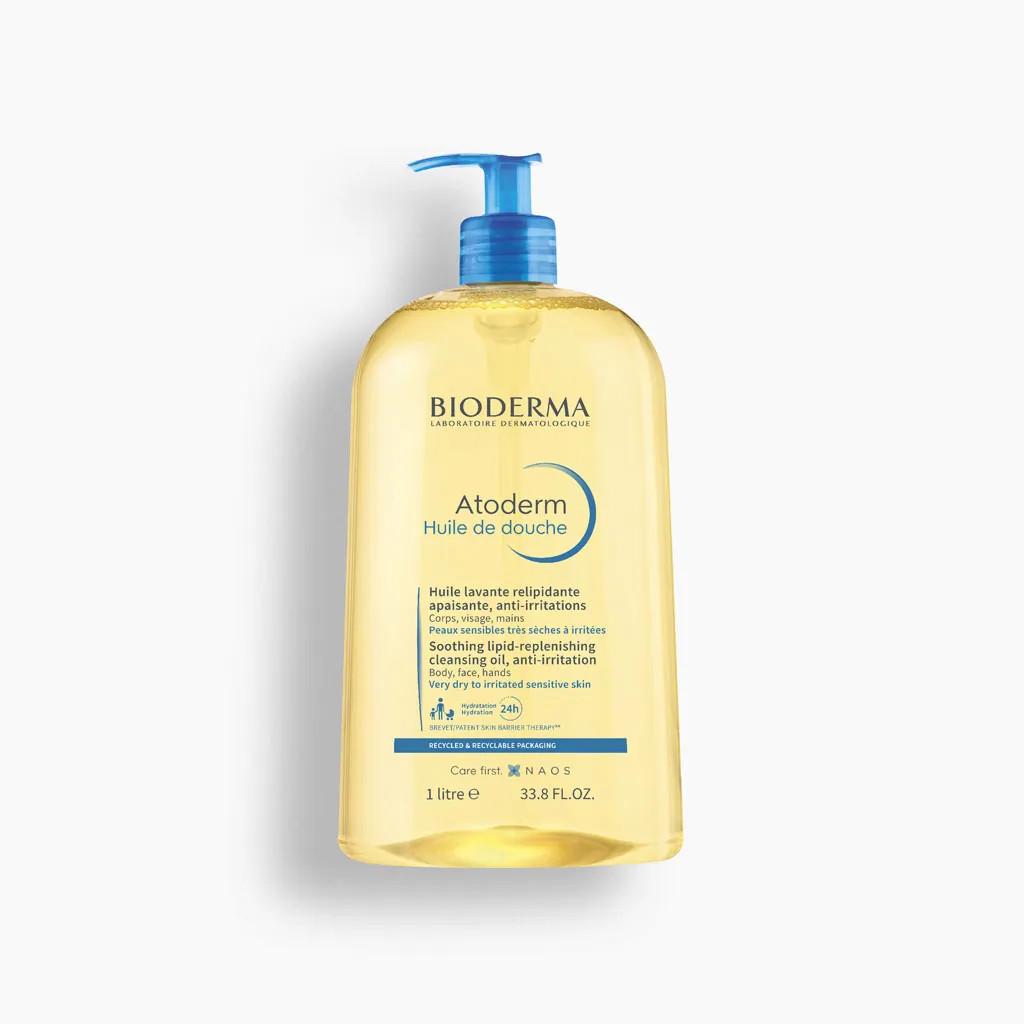 Bioderma Atoderm Shower Oil, Body Wash for Very Dry Skin Prone to Eczema 1 Litre Image 1
