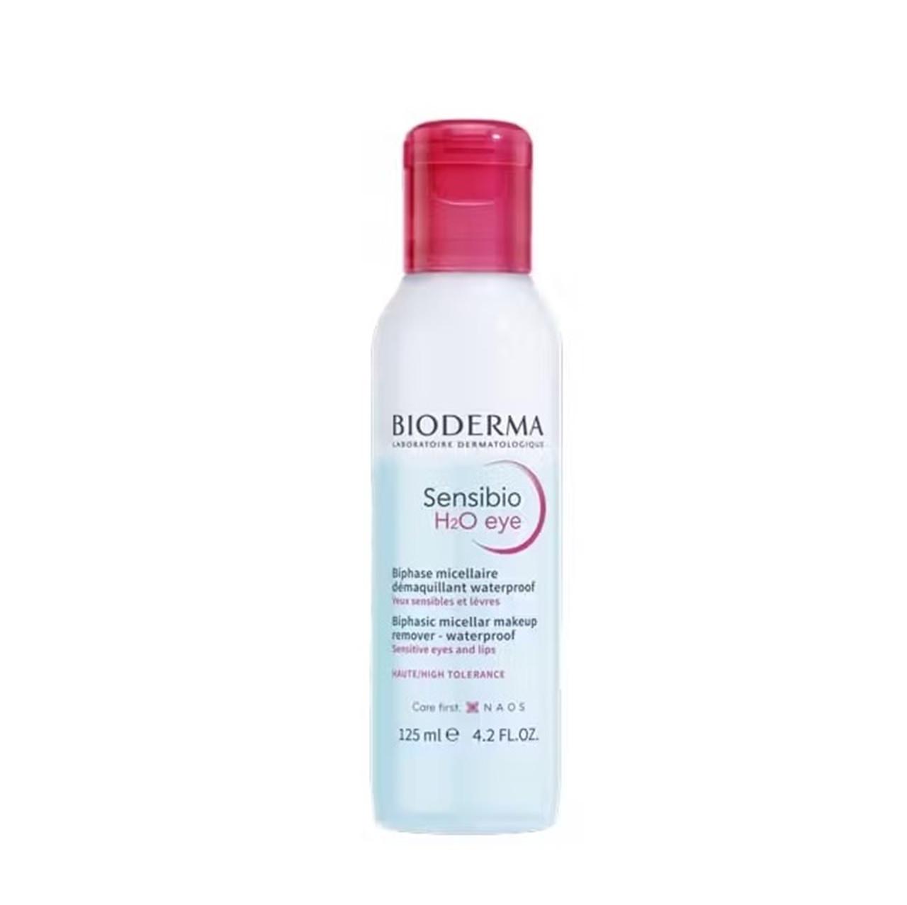 Bioderma Sensibio H2O Micellar Water Eye Waterproof Makeup Remover For Sensitive Eyes And Lips 125ml Image 1