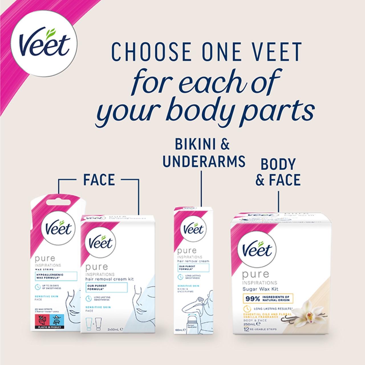 Veet Pure Inspirations Legs & Body Hair Removal Cream for Sensitive Skin 200ml Image https://cdn11.bigcommerce.com/s-g585yu857h/images/stencil/1280w/products/6389/11283/5011417540169_T66__50132.1740668142.jpg1