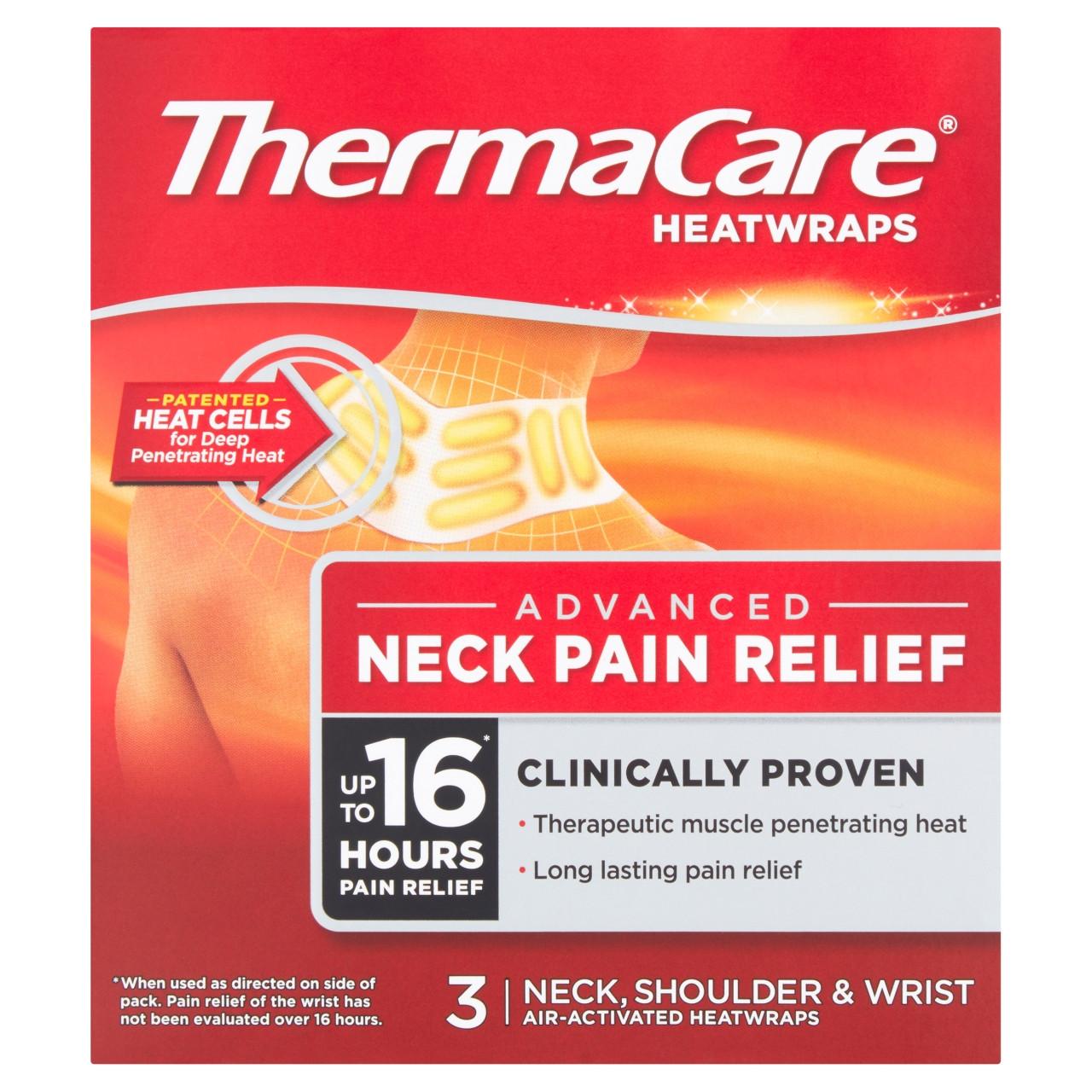 Thermacare Neck Shoulder & Wrist 3 Wraps Image 1