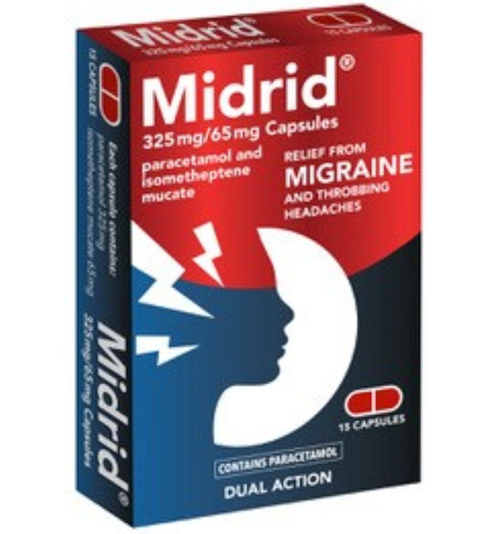 Midrid Migraine Relief Capsules 15 Capsules Image https://cdn11.bigcommerce.com/s-g585yu857h/images/stencil/1280w/products/6614/23419/midrid2__72508.1782824429.jpg1