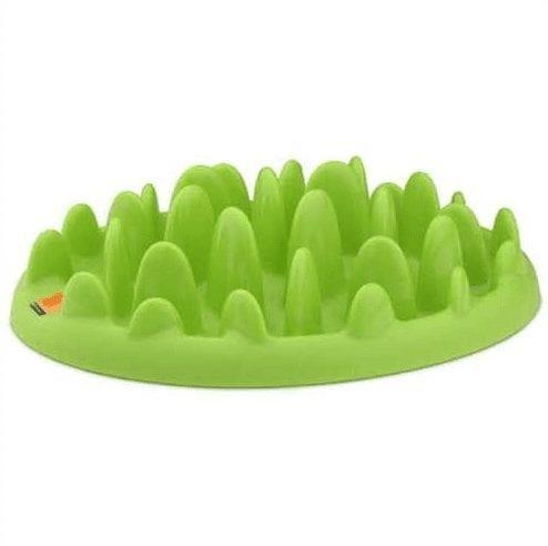 Green Mini Slow Dog Feeder Single Feeder Image 1