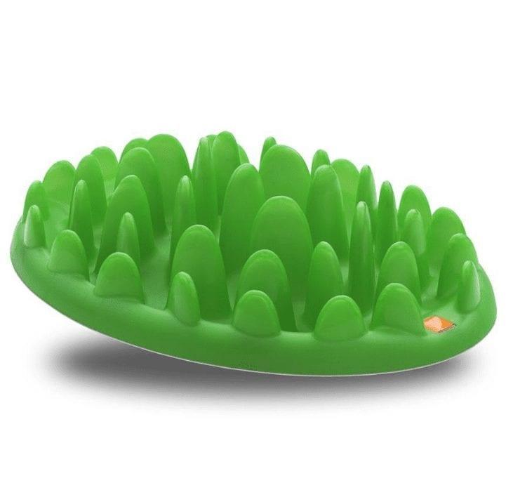 Green Slow Interactive Dog Feeder Single Feeder Image 1