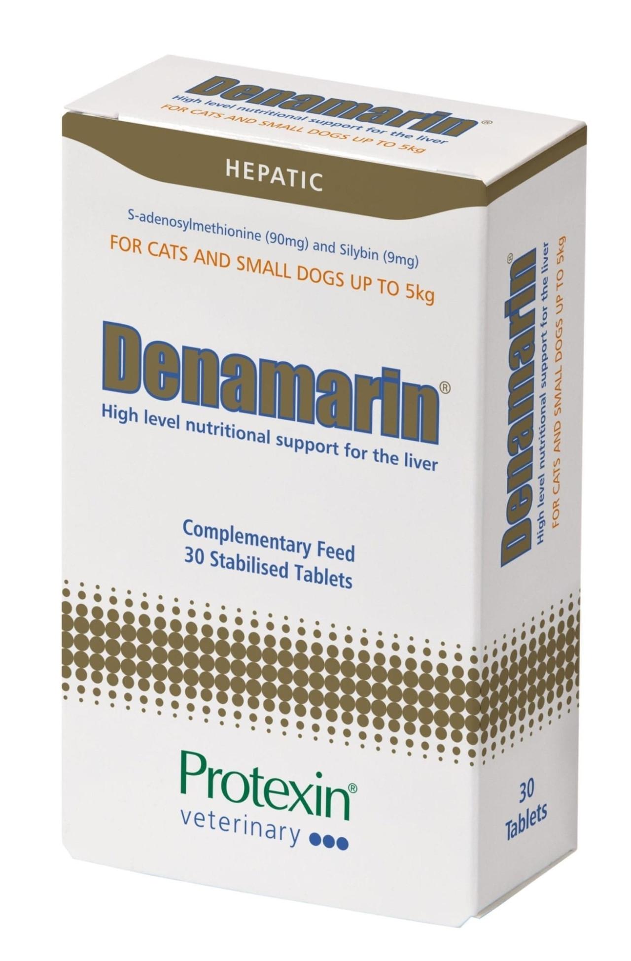 Protexin Denamarin Tablets for Dogs and Cats Image https://cdn11.bigcommerce.com/s-g585yu857h/images/stencil/1280w/products/7009/20783/Protexin-Denamarin-Tablets-Pack-of-30-90mg-Cat-and-Small-Dogs-up-to-5kg__60669.1761054708.jpg1