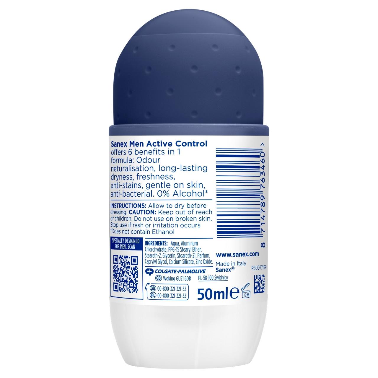 Sanex Deodorant Roll On Men Active 50ml Image https://cdn11.bigcommerce.com/s-g585yu857h/images/stencil/1280w/products/7204/12621/8714789763460_T20__44776.1742313724.jpg1