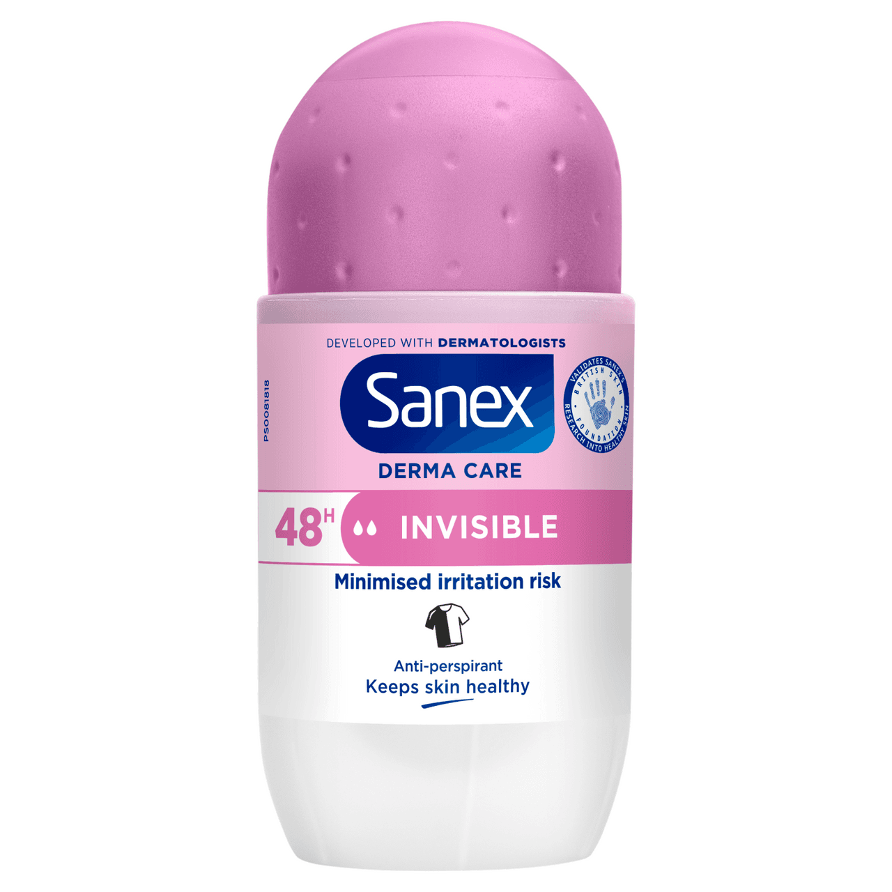 Sanex Deodorant Roll On Invisible Dry 50ml Image 1