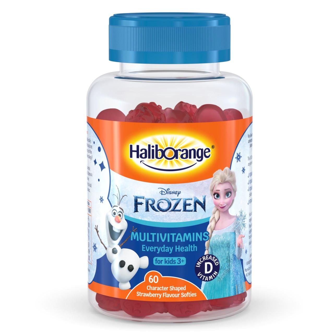 Haliborange Disney Frozen Multivitamins Strawberry Flavour 60 Gummies Image 1
