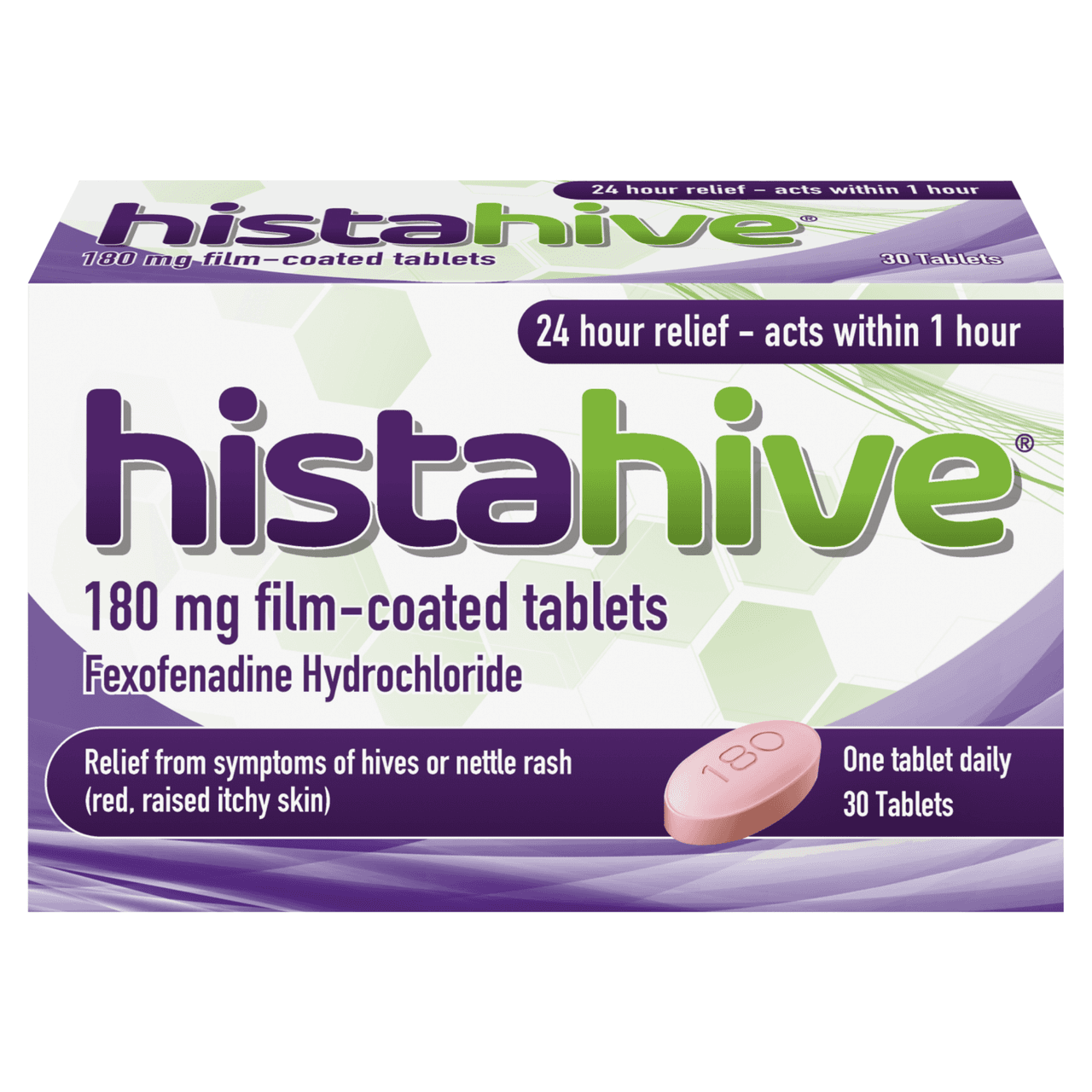 Histahive Fexofenadine 180mg 30 tablets Image 1