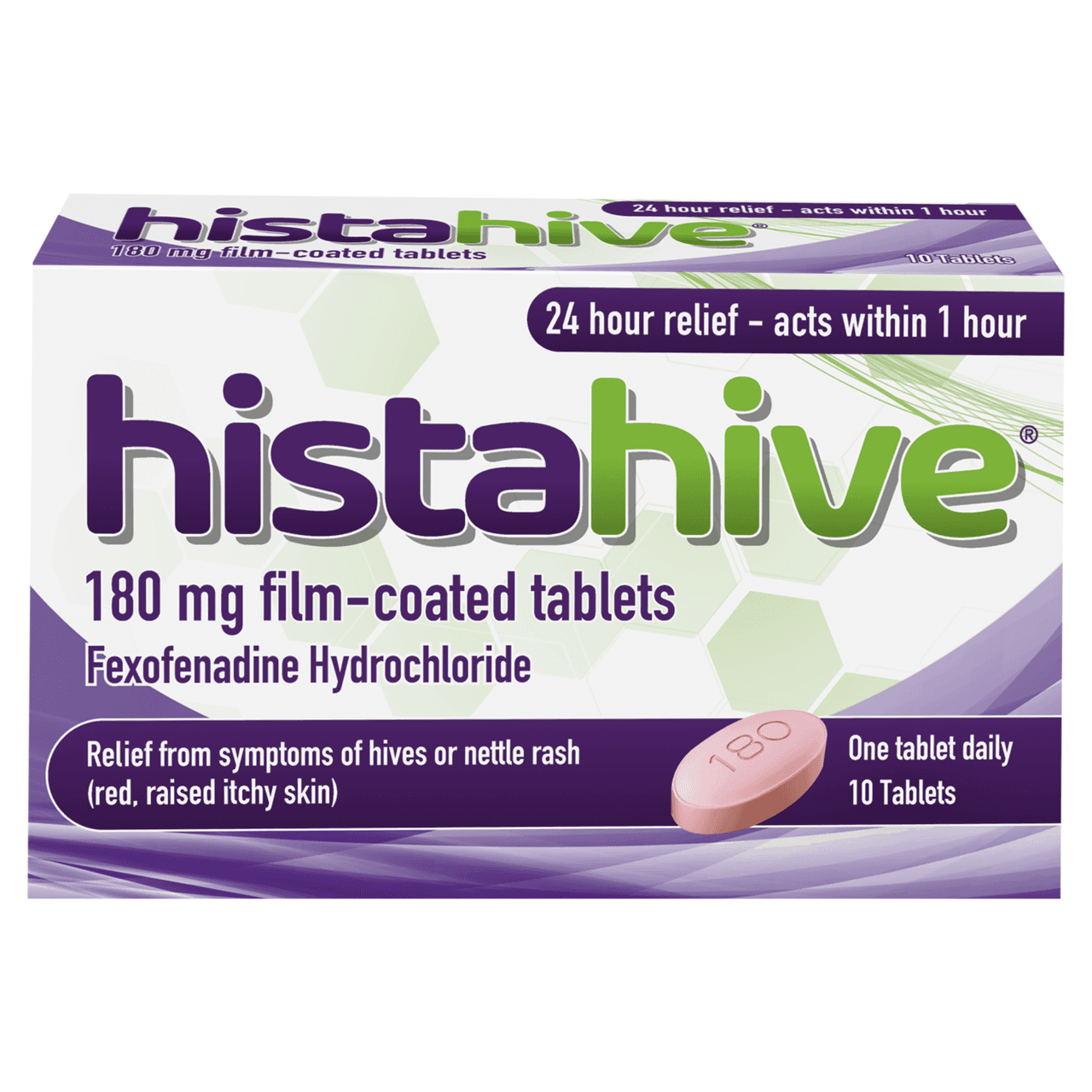 Histahive Fexofenadine 180mg 10 tablets Image 1