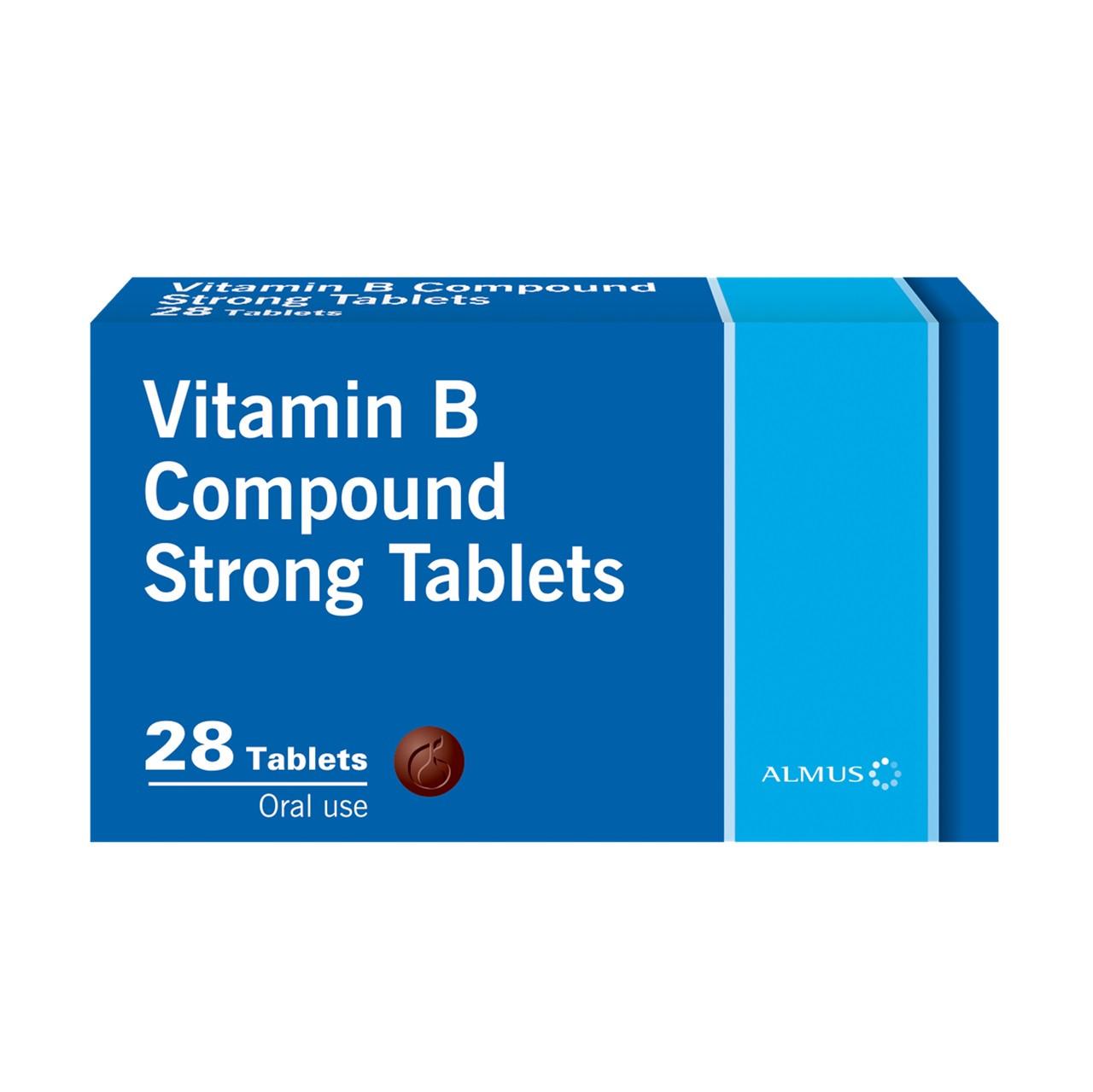 Almus Vitamin B Compound Strong Film-Coated Tablets 28 Tablet Image 1