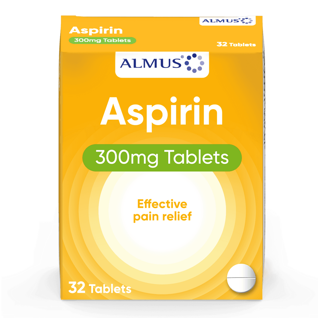Almus Aspirin 300mg Tablets 32 Tablet Image 1