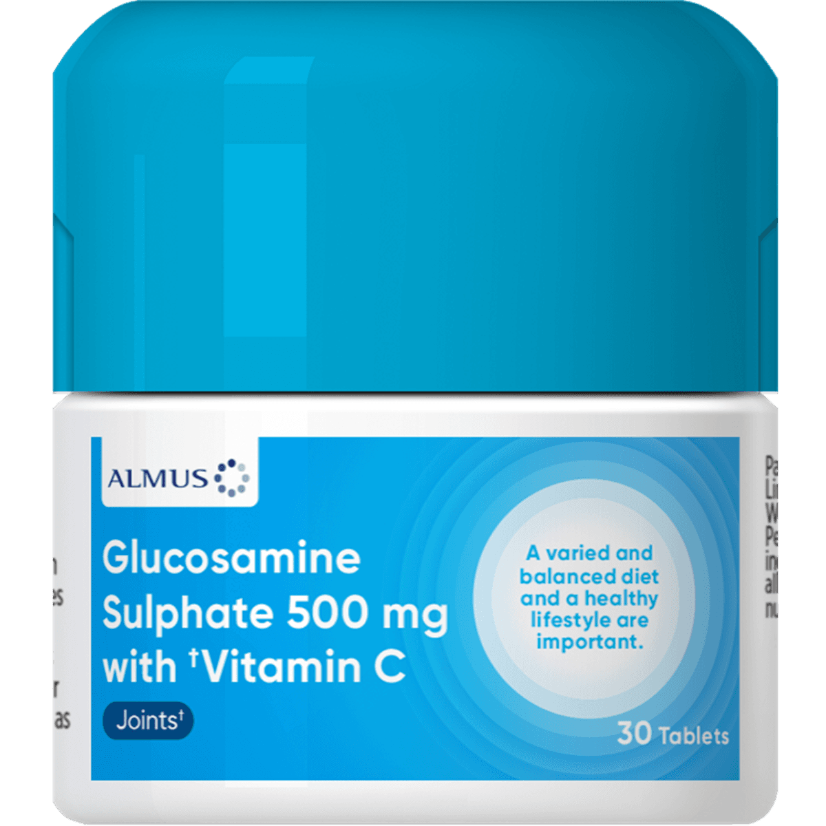 Almus Glucosamine Sulphate 500mg & Vitamin C 30 Tablet Image 1