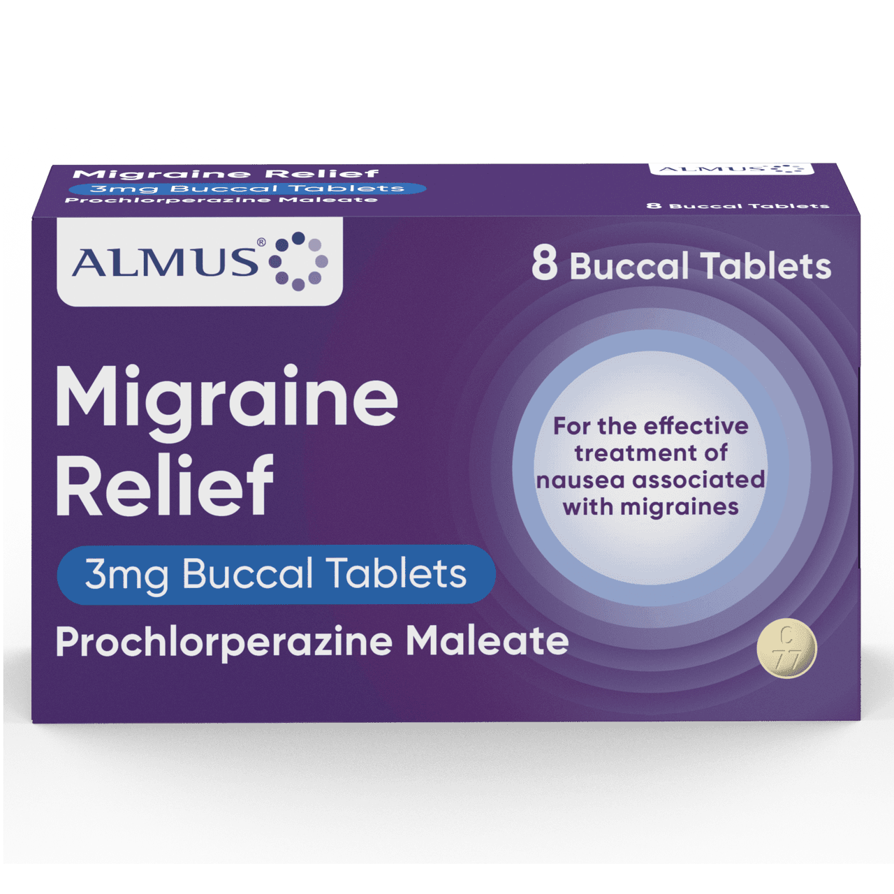 Almus Migraine Buccal 3mg 8 Tablets Image 1