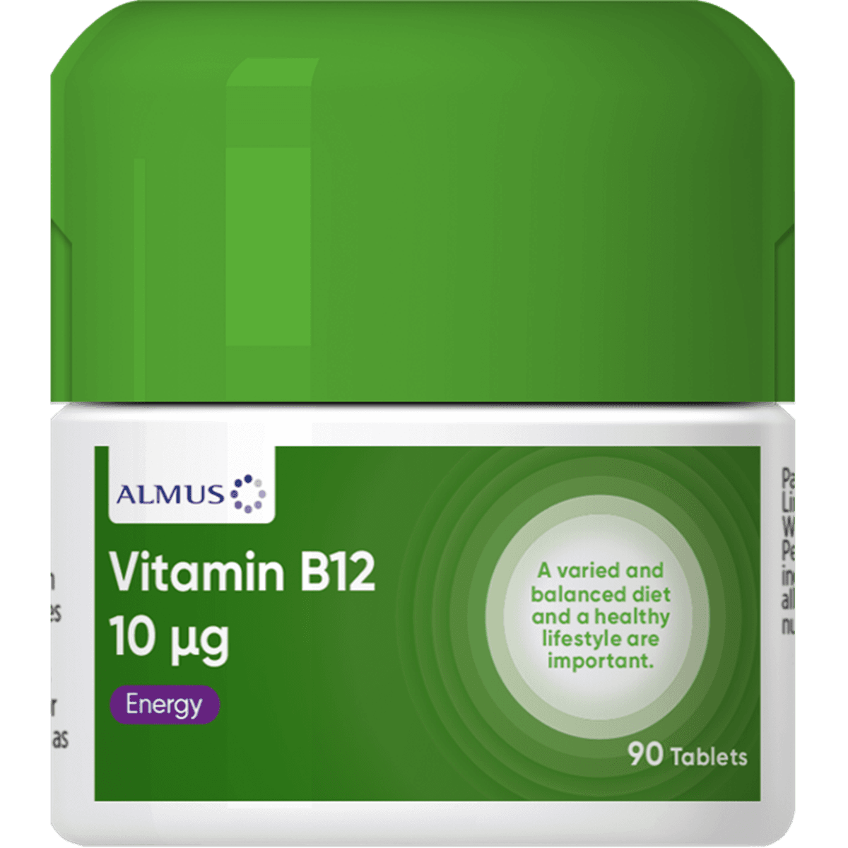 Almus Vitamin B12 10UG 90 Tablet Image 1