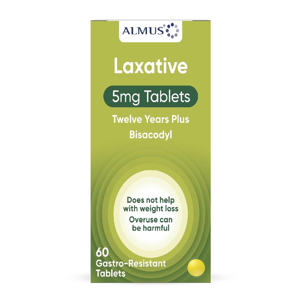 Almus Laxative 5mg Tablets 12 yr+ 60 Tablet Image 1