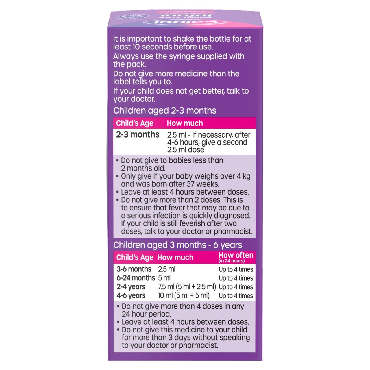 Calpol Infant Suspension Sugar Free Strawberry 100ml Image https://cdn11.bigcommerce.com/s-g585yu857h/images/stencil/1280w/products/7982/38487/05010123722708_T20___88231.1787937150.jpg1