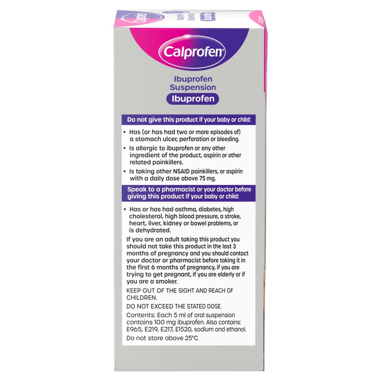 Calprofen Ibuprofen Suspension 3+ Months 200ml Image https://cdn11.bigcommerce.com/s-g585yu857h/images/stencil/1280w/products/7993/38513/03574661385495_T23___87702.1787937343.jpg1