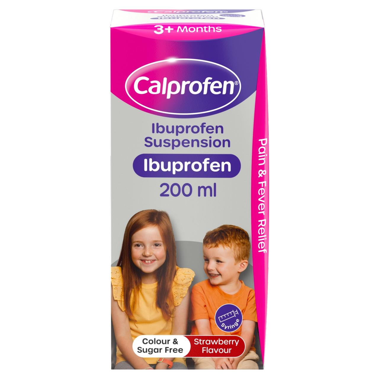 Calprofen Ibuprofen Suspension 3+ Months 200ml Image 1
