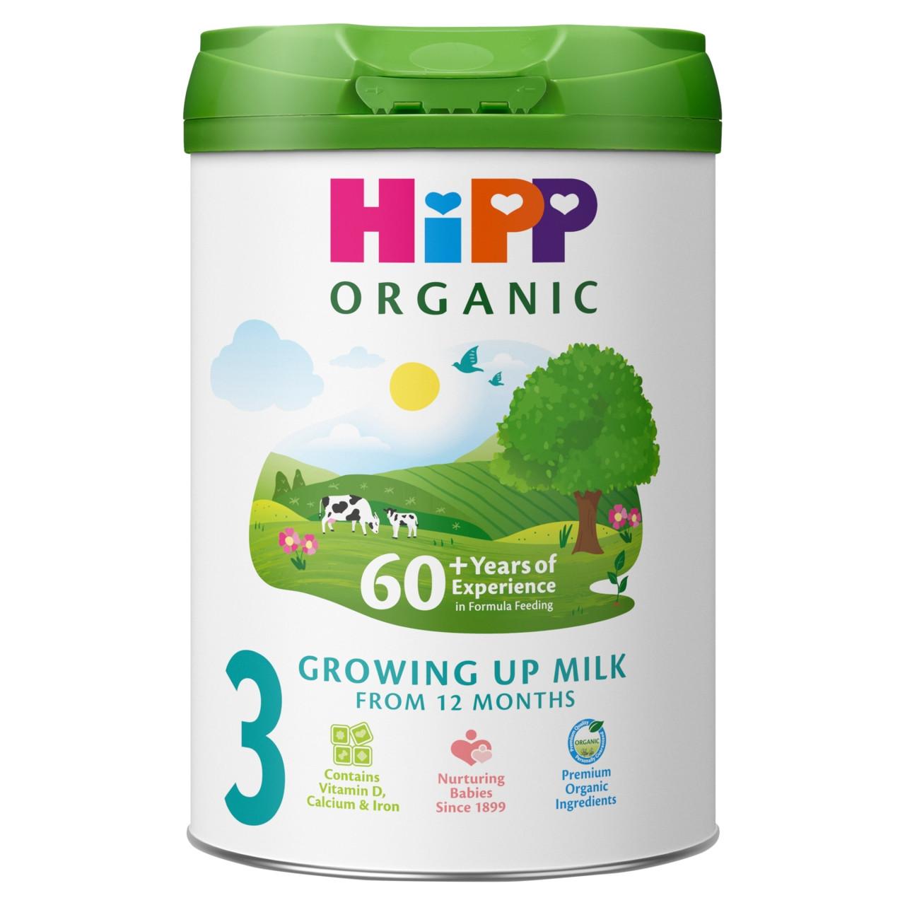 HiPP Organic 3 Growing up Baby Milk Powder 1 Year + 800g Image 1