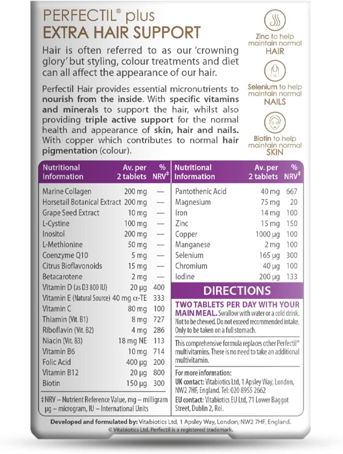 Vitabiotics Perfectil Hair Vitamins 60 Tablets Image https://cdn11.bigcommerce.com/s-g585yu857h/images/stencil/1280w/products/8030/37551/81ZBTvtsGUL._AC_SL1500___12444.1787303746.jpg1