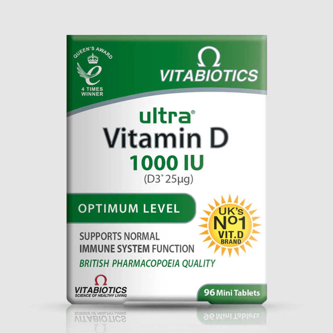 Vitabiotics Ultra Vitamin D 1000IU 96 Tablets Image 1