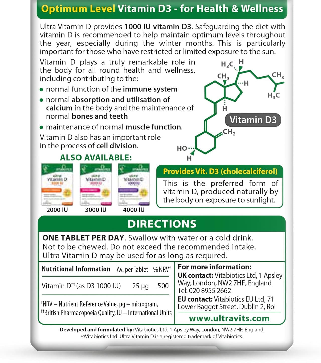 Vitabiotics Ultra Vitamin D 1000IU 96 Tablets Image https://cdn11.bigcommerce.com/s-g585yu857h/images/stencil/1280w/products/8033/37523/81sWXKnULqL._AC_SL1500___48588.1787302781.jpg1