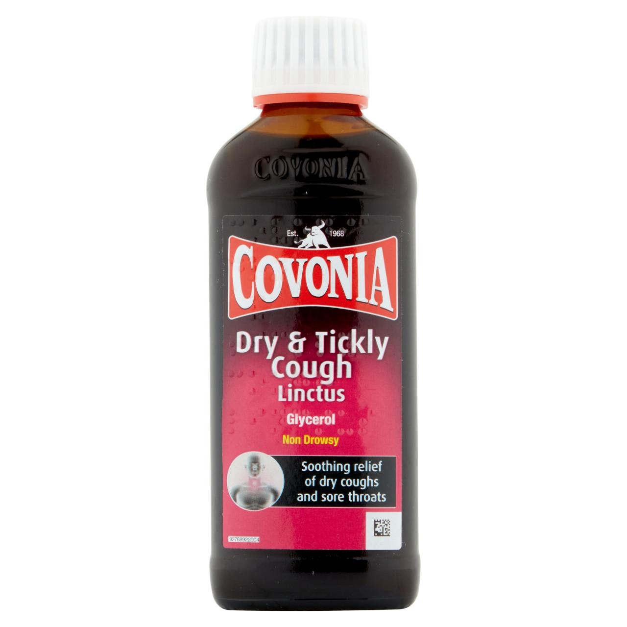 Covonia Dry & Tickly Cough 1.36g/5ml Oral Solution Sugar Free 150ml Image 1