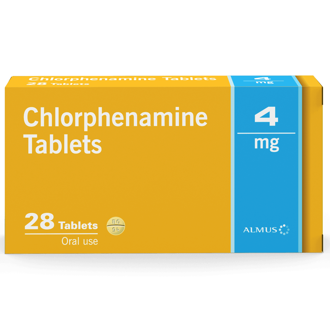 Almus Chlorphenamine 4mg 28 Tablets Image 1