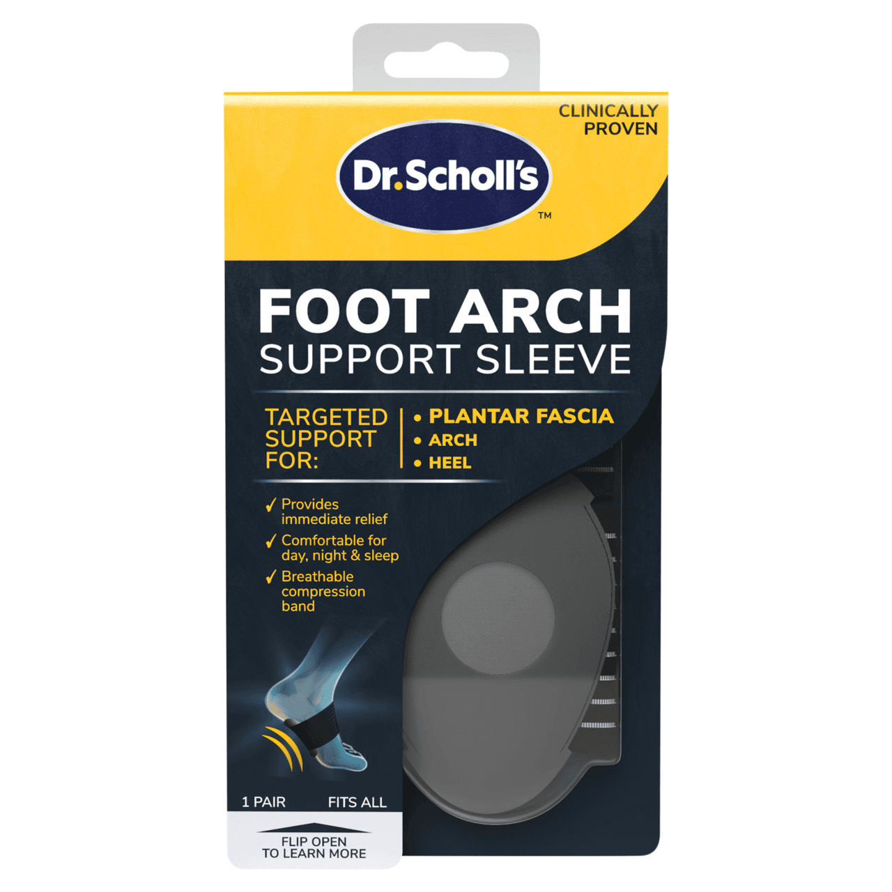 Scholl Plantar Arch Sleeve 1 Pair Image 1