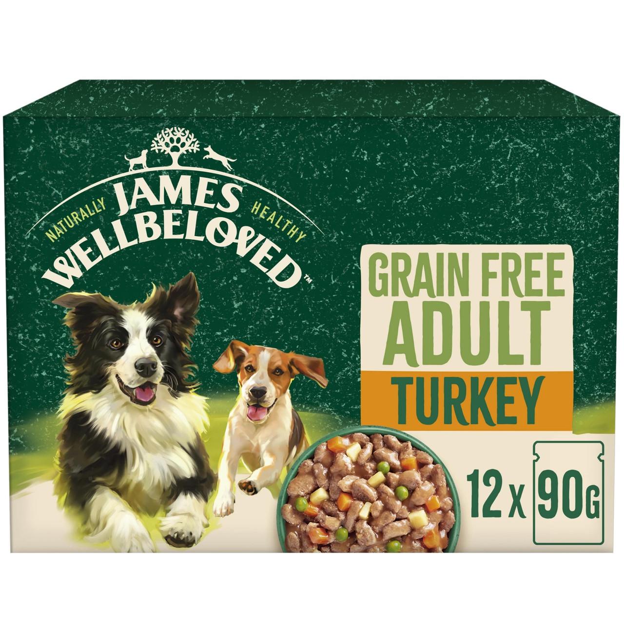 James Wellbeloved Grain Free Adult Wet Dog Food Turkey Gravy Pouch 12x90g Image https://cdn11.bigcommerce.com/s-g585yu857h/images/stencil/1280w/products/8703/14856/James-Wellbeloved-Grain-Free-Adult-Wet-Dog-Food-Turkey-Gravy-Pouch-12x90g__94163.1748444184.jpg1