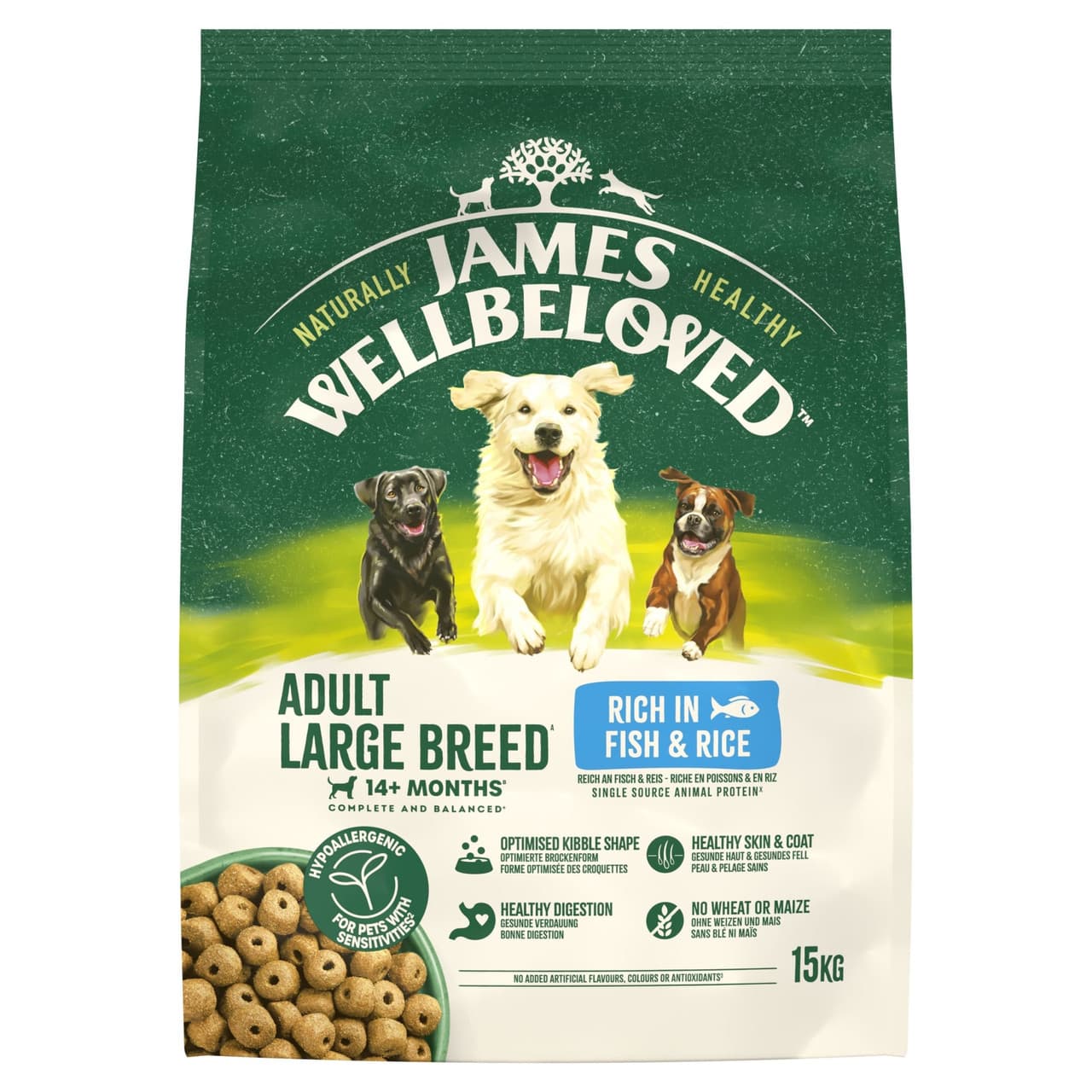 James Wellbeloved Dry Dog Adult Large Breed Fish & Rice 15kg Image https://cdn11.bigcommerce.com/s-g585yu857h/images/stencil/1280w/products/8707/14868/James-Wellbeloved-Dry-Dog-Adult-Large-Breed-Fish-%26-Rice-15kg__98899.1782826172.jpg1