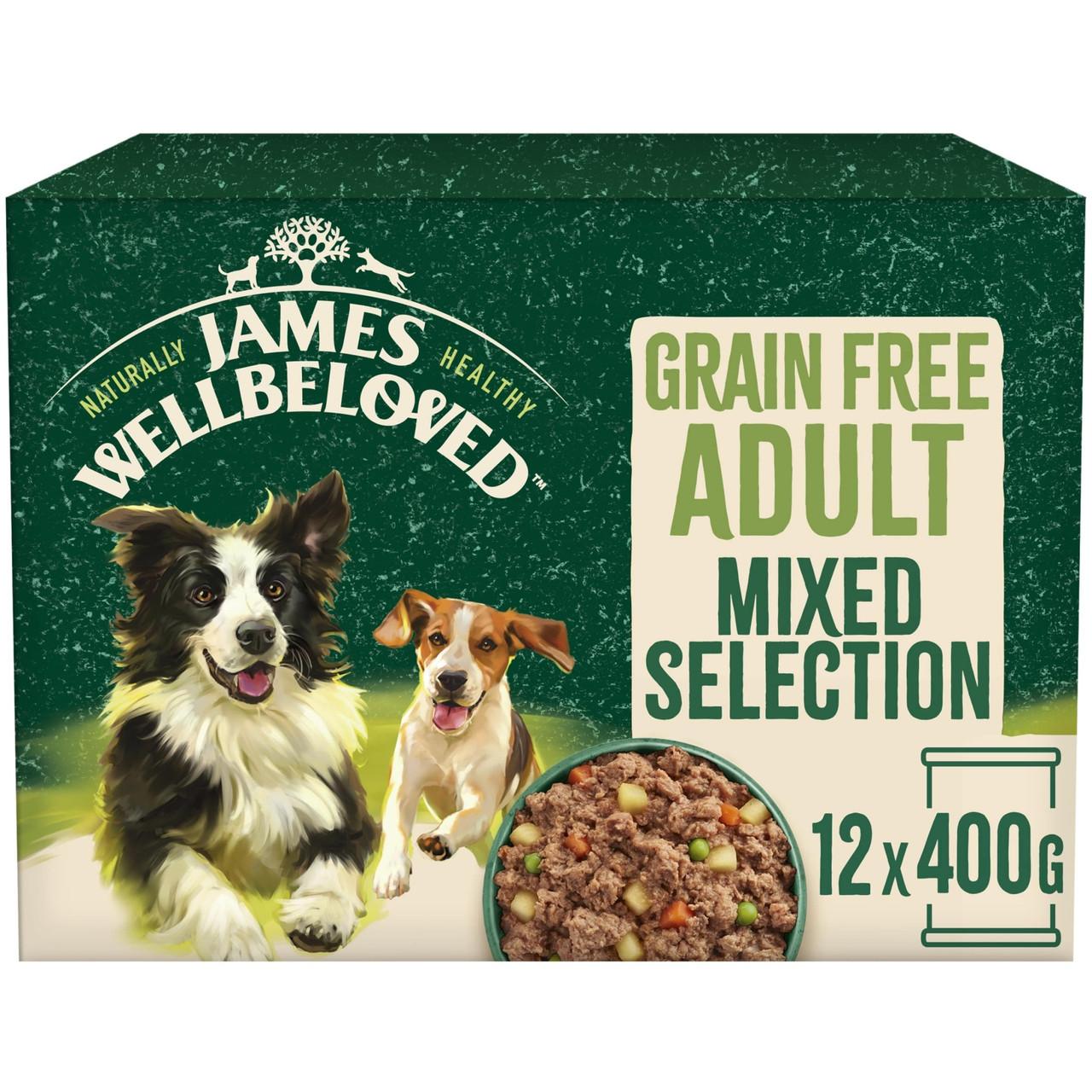 James Wellbeloved GF Adult Wet Dog Food Turkey Lamb & Chicken Loaf 12 x 400g Image https://cdn11.bigcommerce.com/s-g585yu857h/images/stencil/1280w/products/8757/14982/James-Wellbeloved--GF-Adult-Wet-Dog-Food-Turkey-Lamb-%26-Chicken-Loaf-12-x-400g__51783.1748444199.jpg1