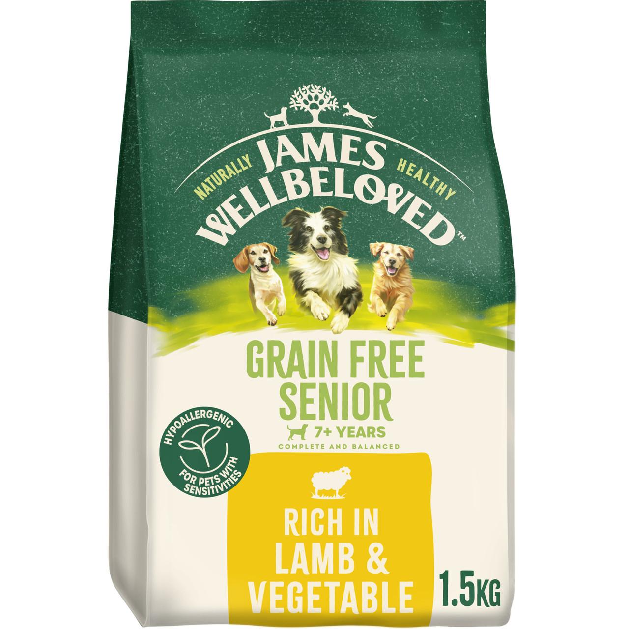 James Wellbeloved Dry Dog Grain Free Senior Lamb & Veg 1.5kg Image https://cdn11.bigcommerce.com/s-g585yu857h/images/stencil/1280w/products/8769/15009/James-Wellbeloved-Dry-Dog-Grain-Free-Senior-Lamb-%26-Veg-1.5kg__16605.1748444202.jpg1