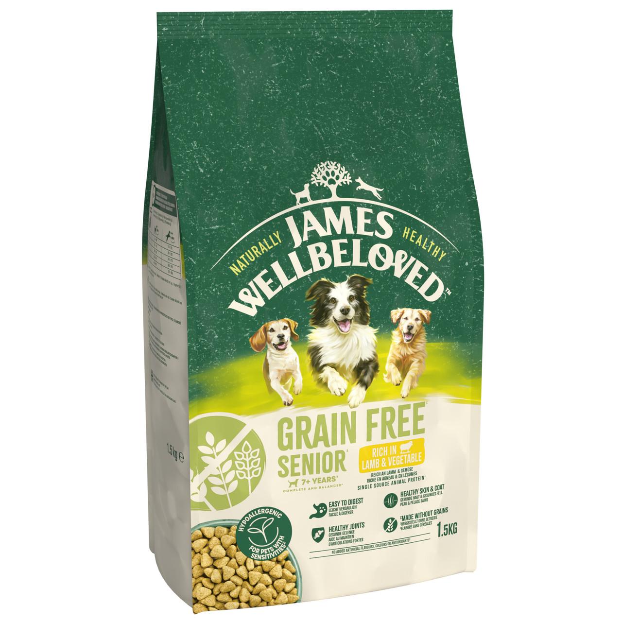 James Wellbeloved Dry Dog Grain Free Senior Lamb & Veg 1.5kg Image https://cdn11.bigcommerce.com/s-g585yu857h/images/stencil/1280w/products/8769/21272/James-Wellbeloved-Dry-Dog-Grain-Free-Senior-Lamb-%26-Veg-1.5kg__52671.1761055085.jpg1