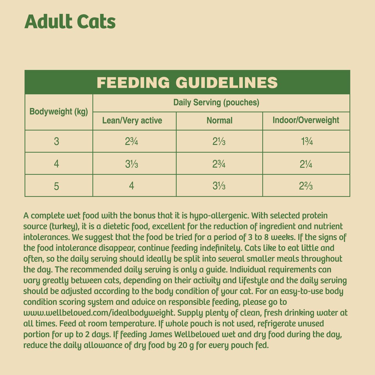 James Wellbeloved Grain Free Adult Cat Wet Food Pouch Turkey in Gravy 4x12x85g Image https://cdn11.bigcommerce.com/s-g585yu857h/images/stencil/1280w/products/8778/15042/James-Wellbeloved-Grain-Free-Adult-Cat-Wet-Food-Pouch-Turkey-in-Gravy-24x85g__49725.1748444206.jpg1