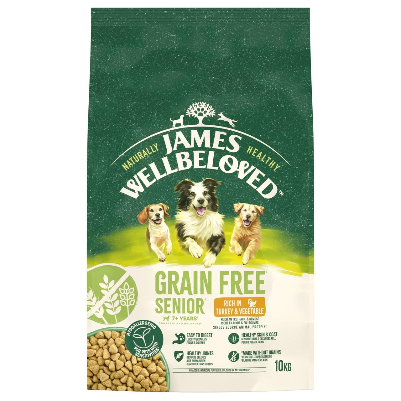 James Wellbeloved Dry Dog Grain Free Senior Turkey & Veg 10kg Image https://cdn11.bigcommerce.com/s-g585yu857h/images/stencil/1280w/products/8784/15053/James-Wellbeloved-Dry-Dog-Grain-Free-Senior-Turkey-%26-Veg-10kg__98512.1748444207.jpg1