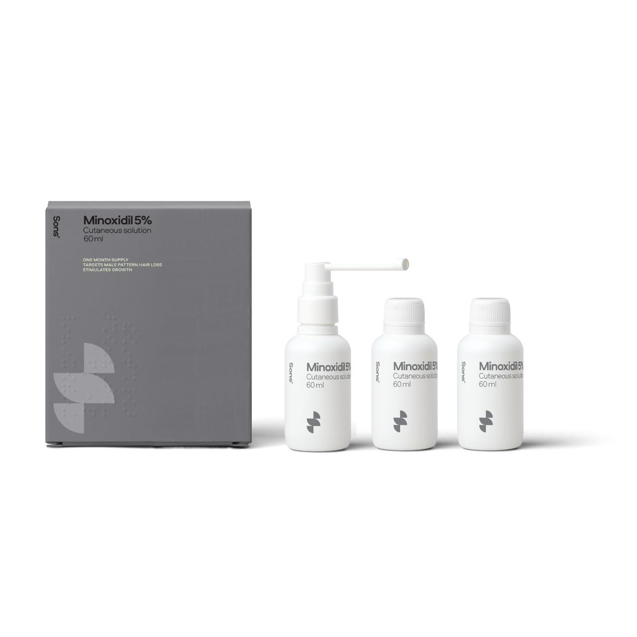 Sons Minoxidil 5% Spray 3 Month Supply Image 1
