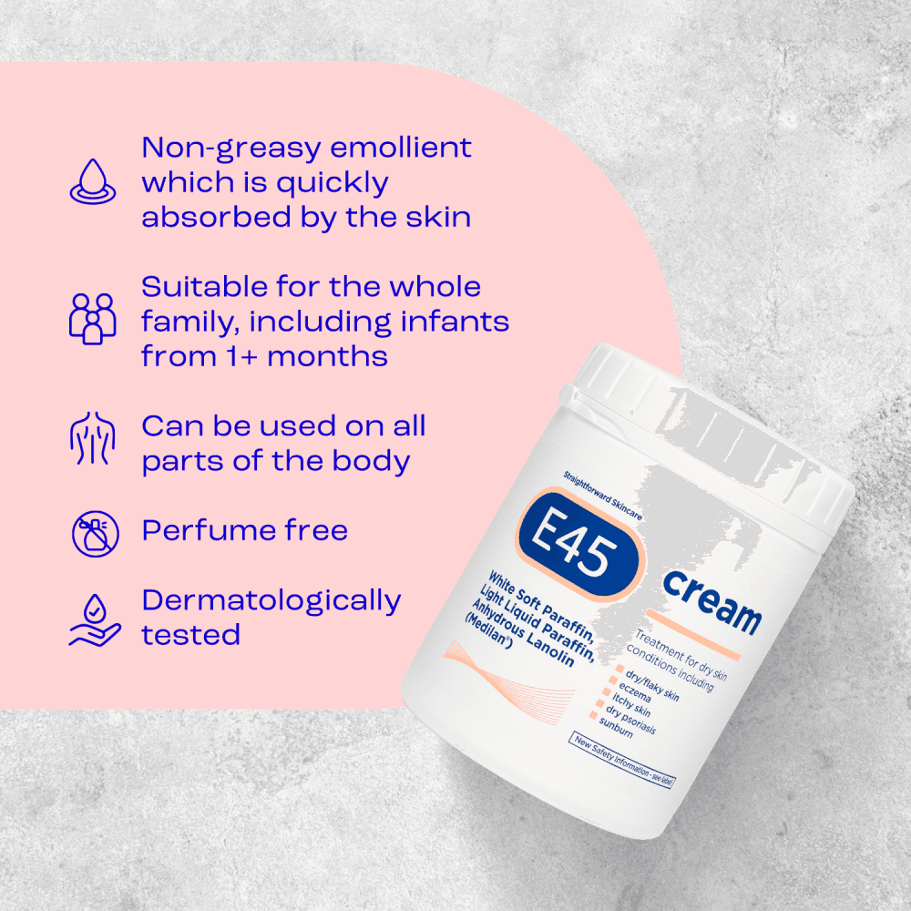 E45 Moisturiser Cream 500g Image https://cdn11.bigcommerce.com/s-g585yu857h/images/stencil/1280w/products/8973/16098/7350087736778_T63__66037.1751553255.png1