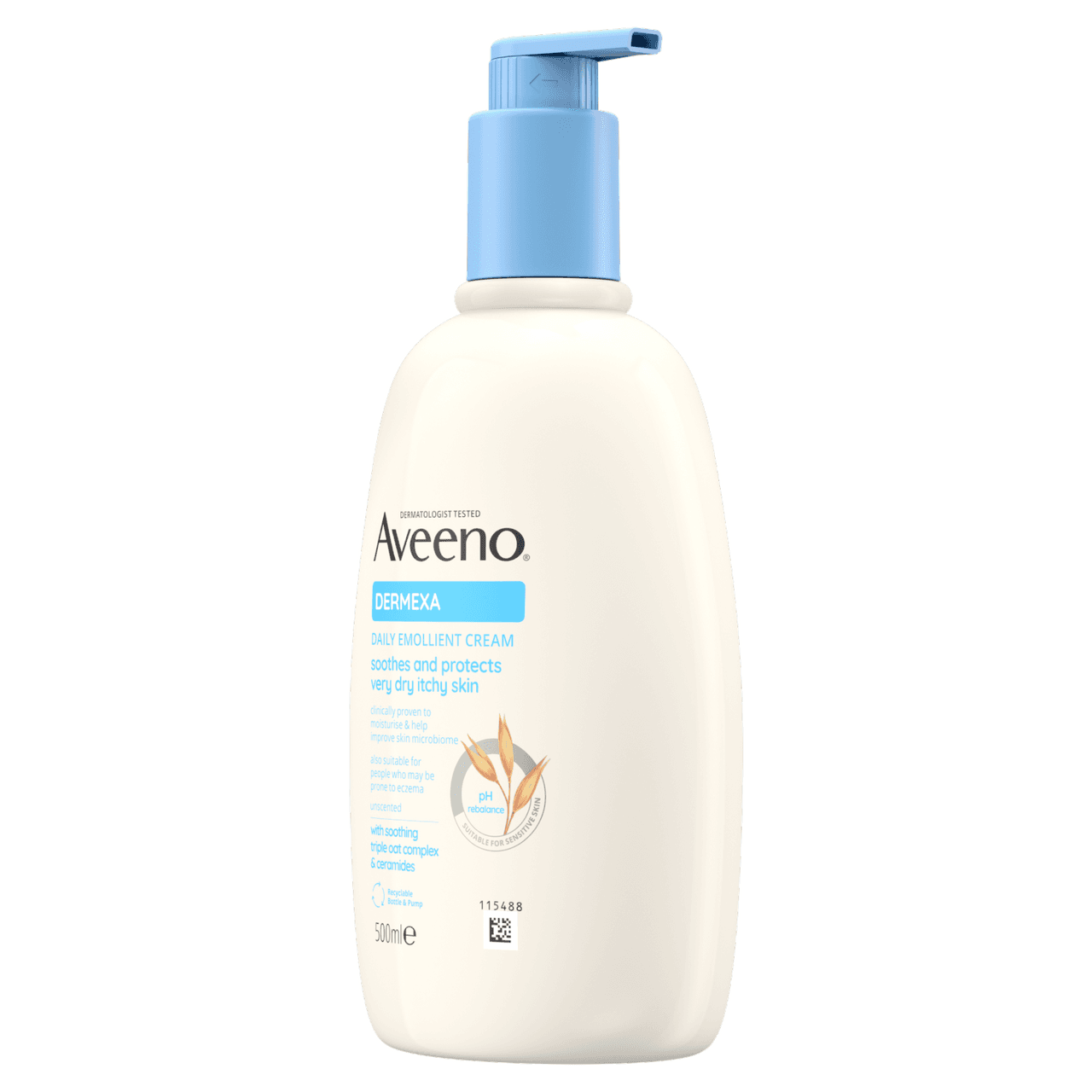 Aveeno Dermexa Daily Emollient Cream Body Lotion 500ml Image https://cdn11.bigcommerce.com/s-g585yu857h/images/stencil/1280w/products/8992/16570/03574661618203_T7__14301.1753713628.png1