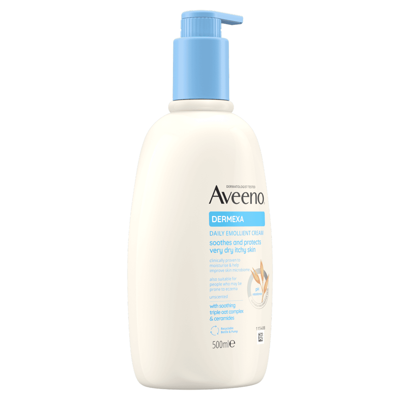Aveeno Dermexa Daily Emollient Cream Body Lotion 500ml Image https://cdn11.bigcommerce.com/s-g585yu857h/images/stencil/1280w/products/8992/16571/03574661618203_T6__19090.1753713628.png1