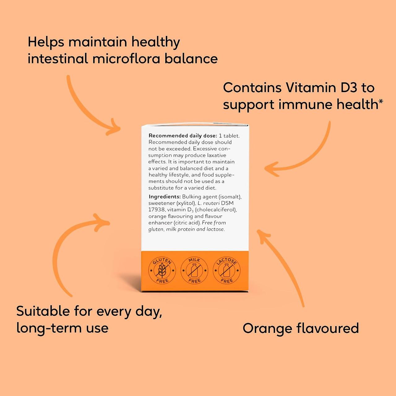 Biogaia Protectis Orange Vitamin D3 20 mcg 30 Chewable Tablets Image https://cdn11.bigcommerce.com/s-g585yu857h/images/stencil/1280w/products/8994/37765/71KJxJe24XL._AC_SL1500___69287.1787308288.jpg1