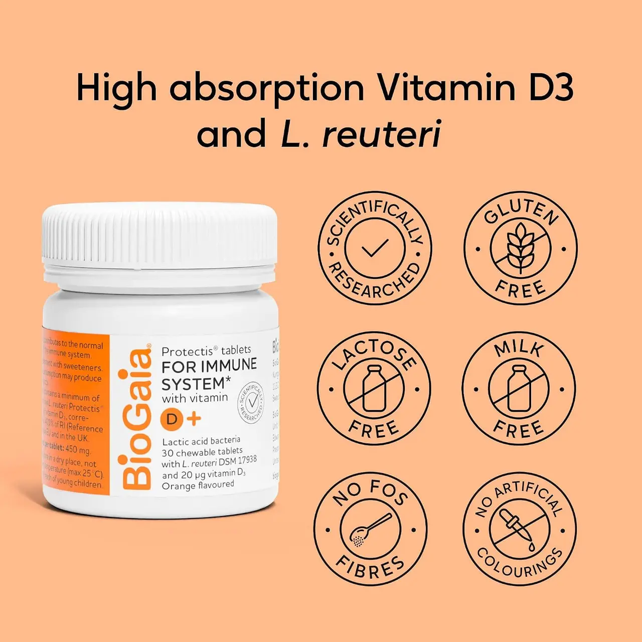 Biogaia Protectis Orange Vitamin D3 20 mcg 90 Chewable Tablets Image https://cdn11.bigcommerce.com/s-g585yu857h/images/stencil/1280w/products/9000/37743/71uBHqsEagL._AC_SL1500___12334.1787307774.jpg1