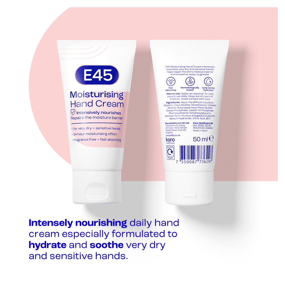 E45 Daily Hand Cream 50ml Image https://cdn11.bigcommerce.com/s-g585yu857h/images/stencil/1280w/products/9002/16114/7350087736297_T60__99870.1782895426.png1