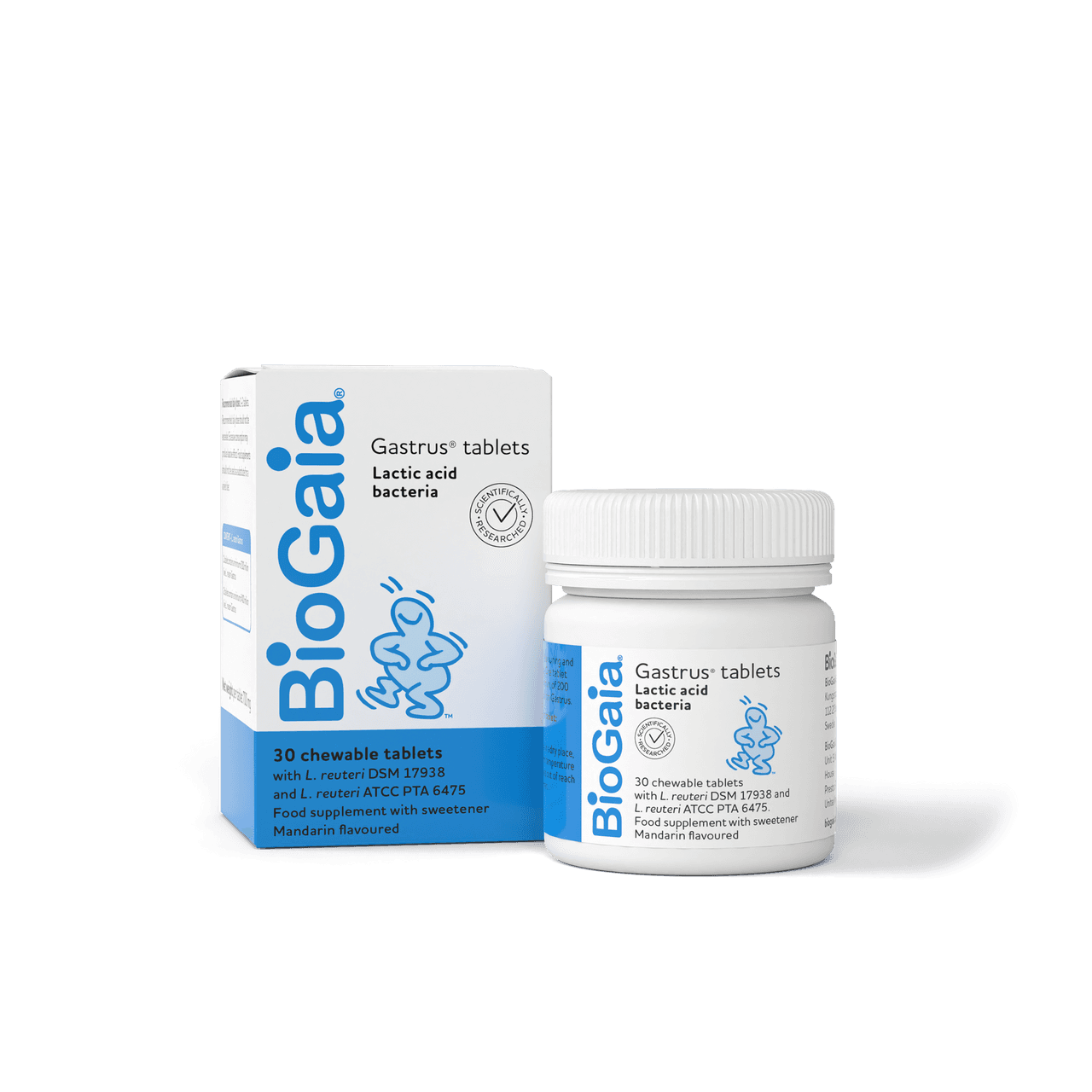 Biogaia Gastrus Mandarin 30 Chewable Tablets Image 1