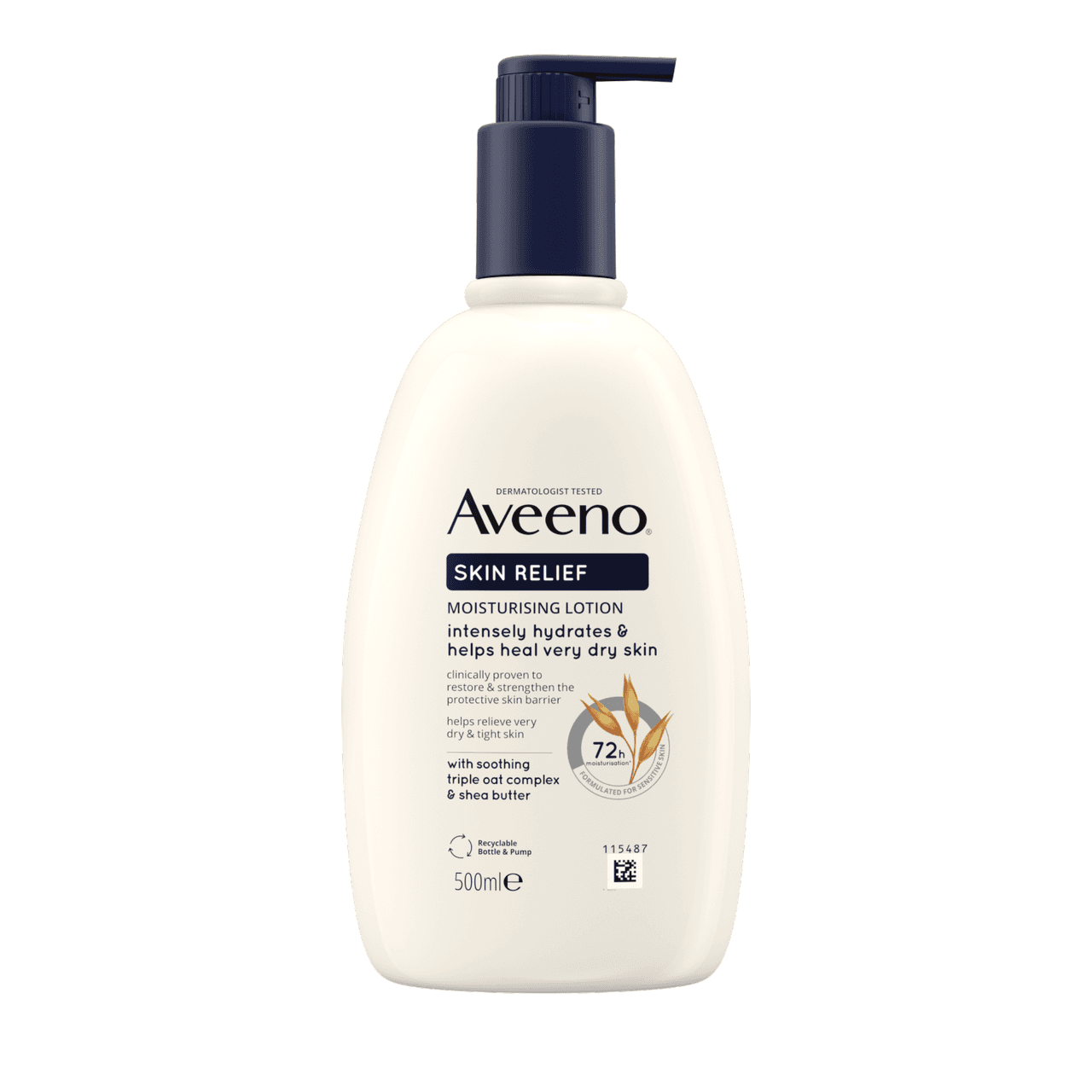 Aveeno Skin Relief Body Lotion Moisturiser for Very Dry Skin 500ml Image 1