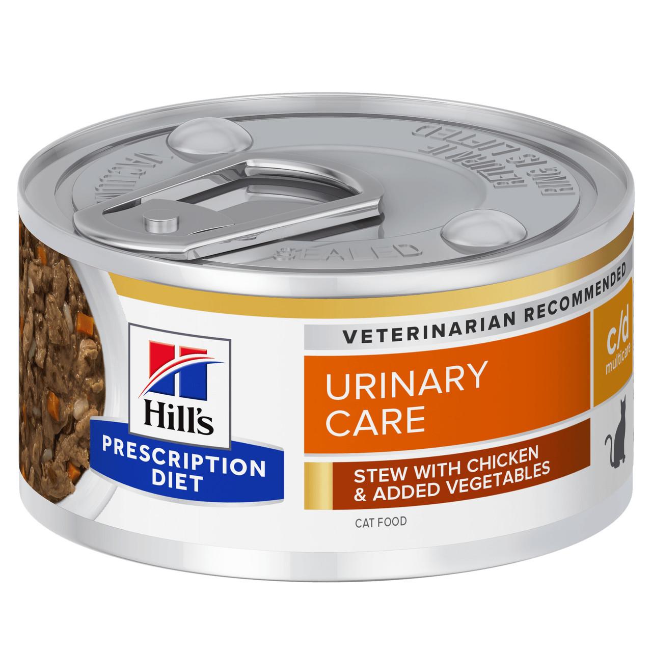 Hills Prescription Diet c/d Multicare Urinary Care Stew Cat Food 24x82g Can Image https://cdn11.bigcommerce.com/s-g585yu857h/images/stencil/1280w/products/9751/21631/d-Multicare-Urinary-Care-Stew-Cat-Food-24x82g-Can__17267.1761055290.jpg1